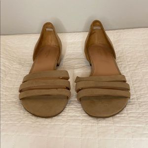 Tan suede flats